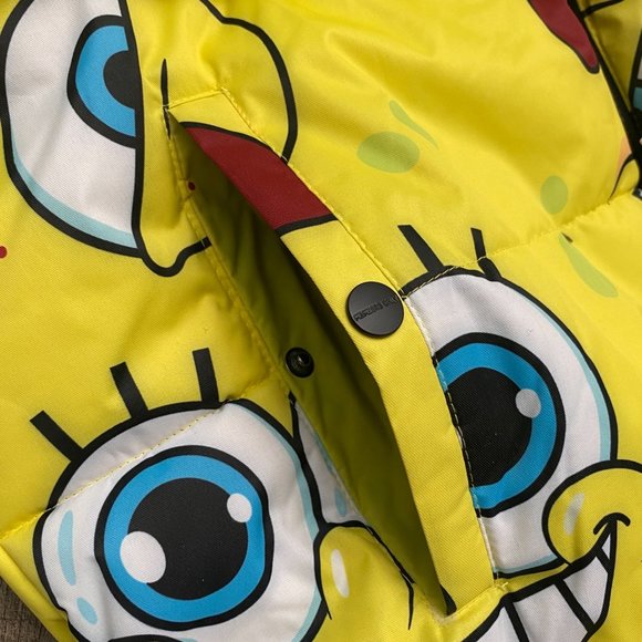 Members Only Spongebob Puffer Coat Jacket Size Brand NEW Mens Medium - Picture 4 of 13